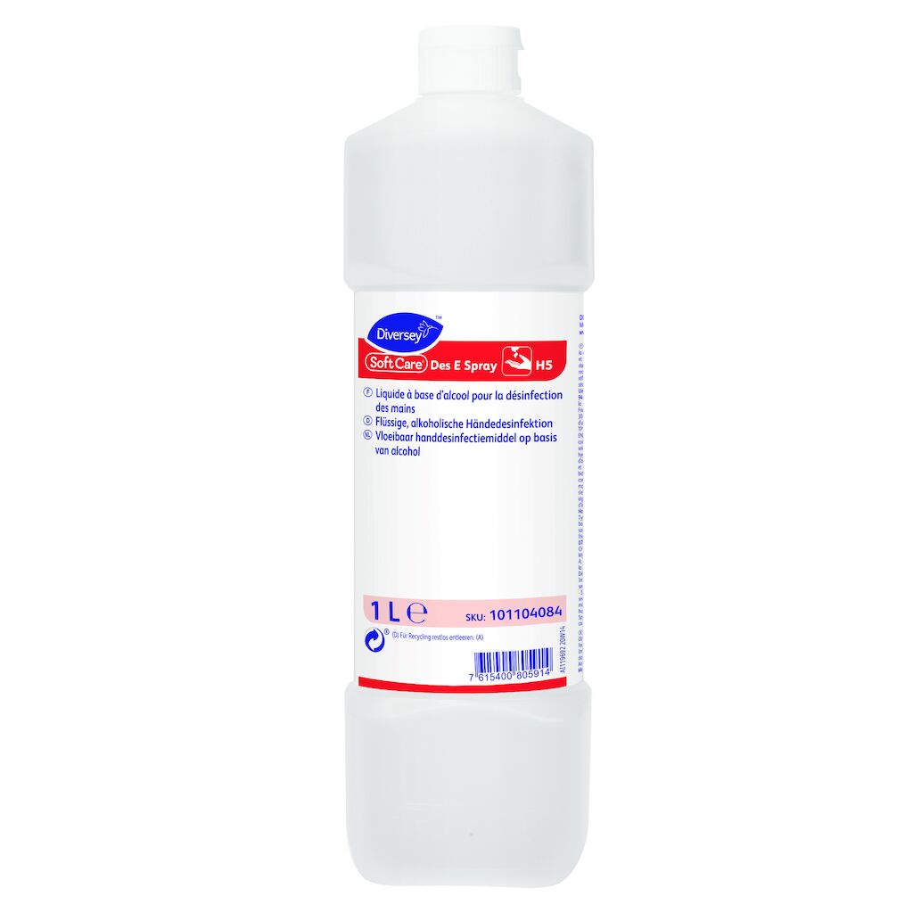 Soft Care Des E Spray H5 6x1L - Solution hydroalcoolique pour la désinfection des mains