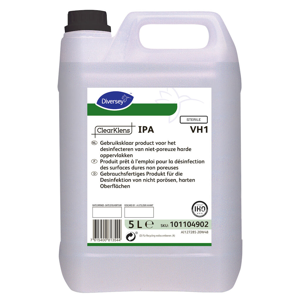 ClearKlens IPA VH1 4x5L - Désinfectant stérile sur base d’alcool isopropylique - Prêt à l’emploi