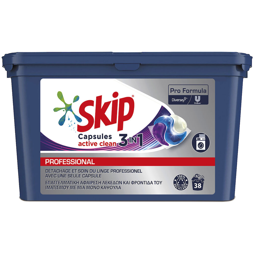 Skip Pro Formula Capsules 3 in 1 Active Clean 3x38pc