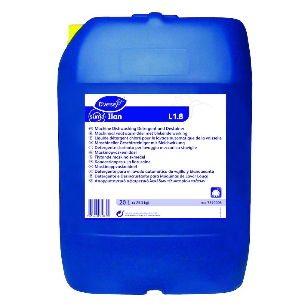 Suma Ilan L1.8 20L - Liquide détergent chloré pour le lavage automatique de la vaisselle