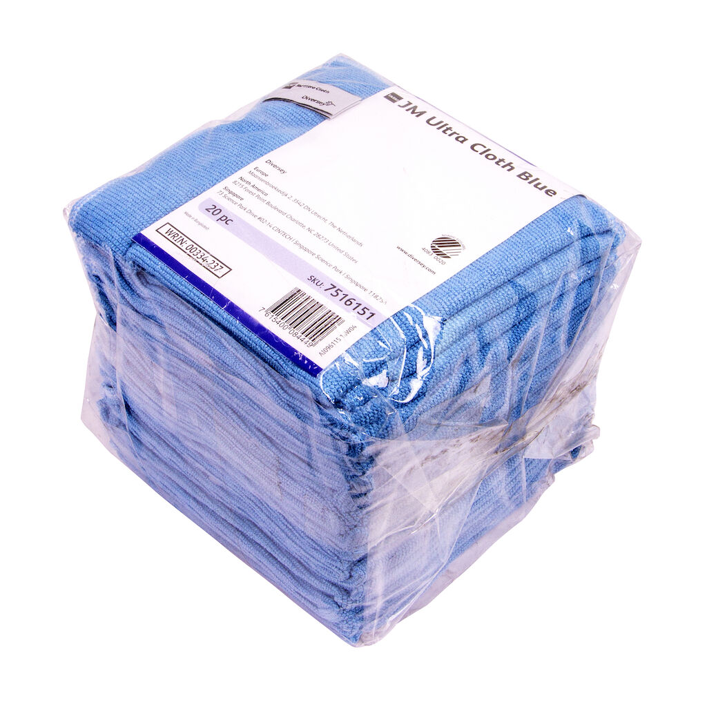 TASKI Jonmaster Ultra Cloth / XL 20pc - 32 x 32 cm - Bleu - Chiffon microfibre tissé,