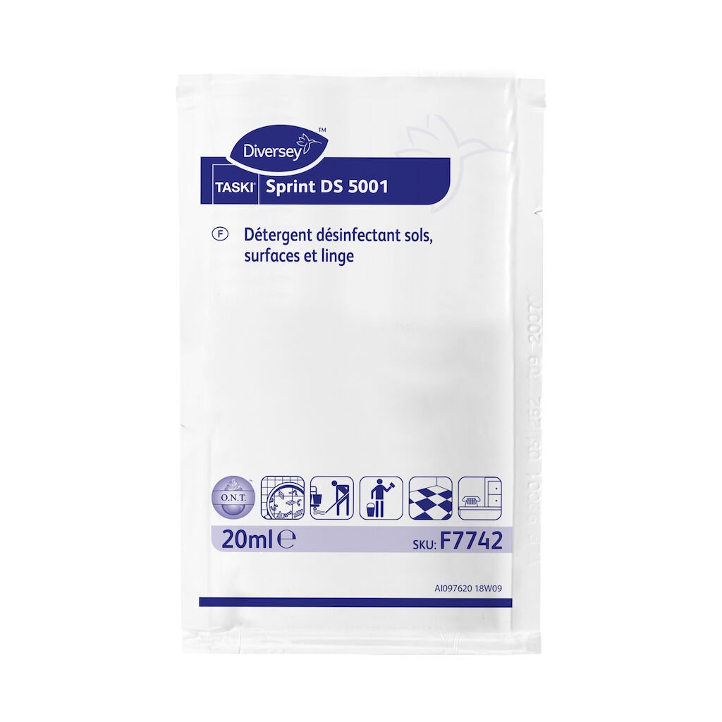 TASKI Sprint DS 5001 250x0.02L - Détergent désinfectant sols, surfaces et linge