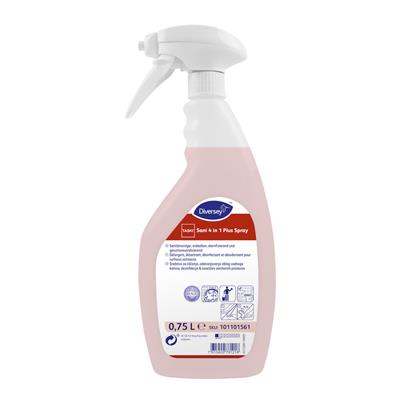 TASKI Sani 4 in 1 Plus Spray 6x0.75L - Détergent détartrant désinfectant désodorisant pour surfaces sanitaires