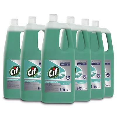 Cif Pro Formula Oxygel Océan 6x2L - Multi-usages à l'oxygel actif parfum Océan