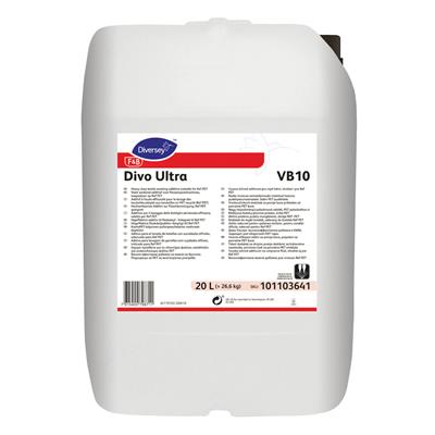 Divo Ultra VB10 20L - Additif à haute efficacité pour le lavage des bouteilles, adapté aux bouteilles en PET réutilisables (Ref PET)