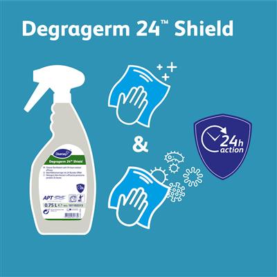 Degragerm 24™ Shield 6x0.75L - Détergent désinfectant de surface à effet rémanent