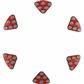Twister Disque Hybride galets rouges 6pc - Rouge - Disque de ponçage sols en pierre - gallets